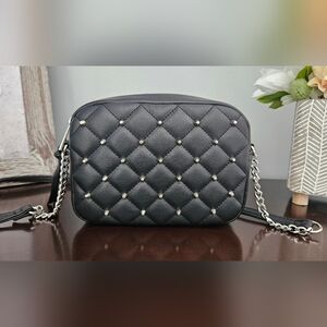 Rebecca Minkoff Chic Black Quilted Studded Bag